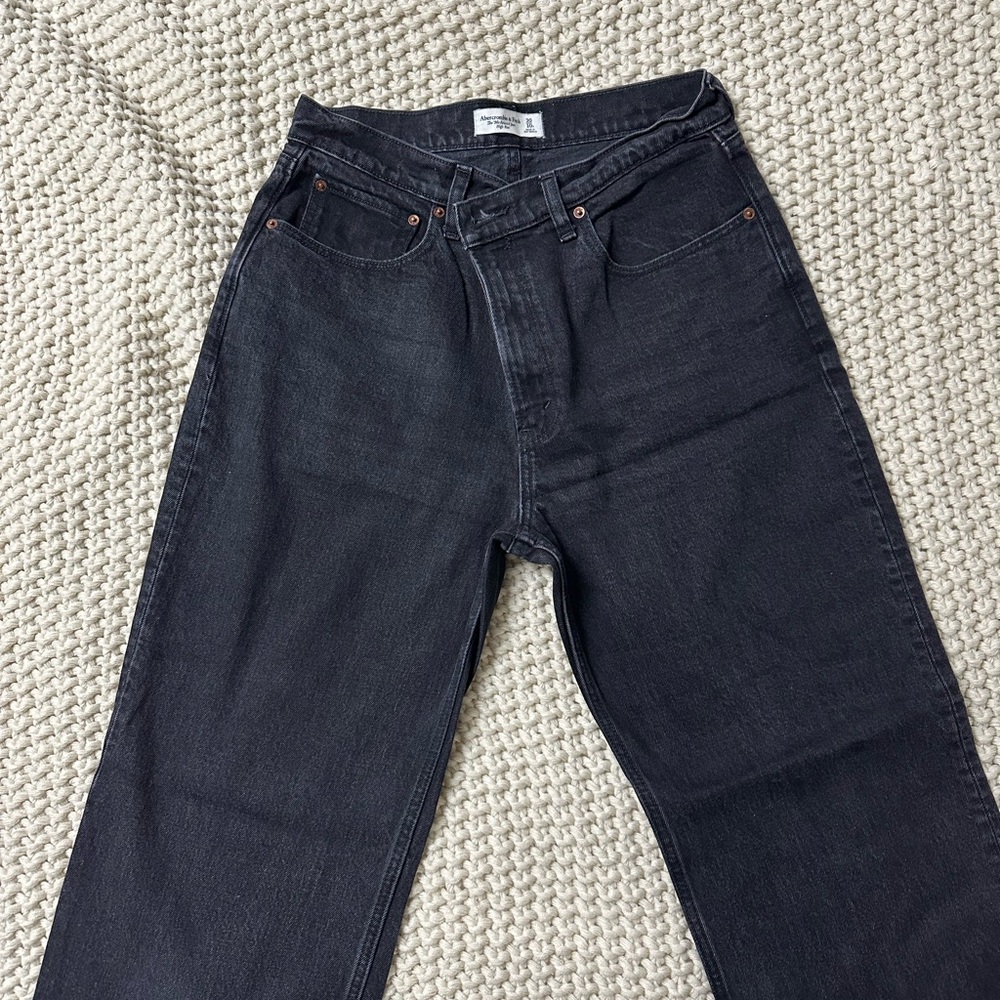 Abercrombie & Fitch Dark Gray High Rise Women Jeans
